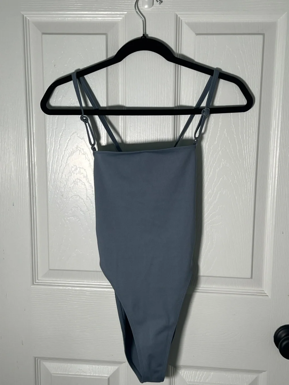 Alo Yoga Thrill Seeker Bodysuit Slate Grey / Blue - Size S